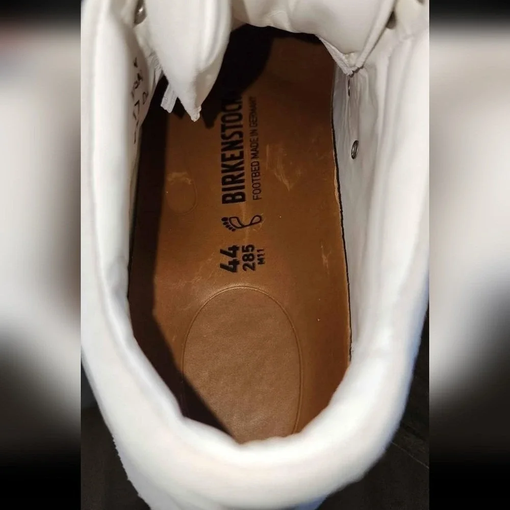 Birkenstock Men's White Ranga Suede Leather High Top Sneakers Size 10.5‎